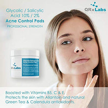 Load image into Gallery viewer, Glycolic/Salicylic Acid 10/2 Acne Control Pads With 10% Ultra Pure Glycolic Acid + 2% Salicylic Acid, Allantoin, Vitamins B5, C & E, Calendula & Green Tea - Most Effective Acne Treatment - Clear Skin