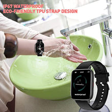 Load image into Gallery viewer, LEMFO Smart Watch, Fitness Tracker with Bluetooth Answer and Make Calls, Smart Watch for Men with Blood Pressure, Blood Oxygen and Sleep Monitor,1.69 inch Touch Screen, Step Counter Watch,Black
