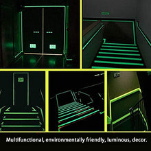 Load image into Gallery viewer, 2 Rolls Fluorescent Tapes 5m x 20mm and 5m x 10mm Green Luminous Tape Glow in the Dark Self-Adhesive Tape for Kids Room Home Wall Decoration Christmas Night Glowing Bicycle Night Riding Logo