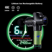 Load image into Gallery viewer, Massage Gun Deep Tissue UK, Udream 30 Speeds Powerful Percussion Massager with 8 Massage Heads, Fascia Gun Muscle Gun with LCD Display, Low Noise Muscle Pain Relief Recovery