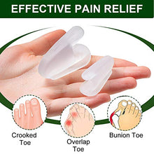Load image into Gallery viewer, Welnove Toe Separators for Bunions - Gel Overlapping Toe Spacers - 10 Pieces - Flared Design Silica Gel Toe Straighteners, Bunion Corrector for Pain Relief ,Prevent Corns