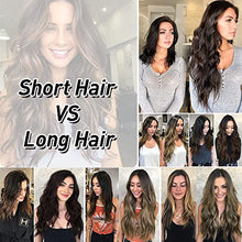 Load image into Gallery viewer, 20inch Clip in Hair Extension 4Pcs Curly Full Head Synthetic Hair Extension Wavy Hair Pieces for Women (20Inch, Dark Brown with Auburn Brown highlights)