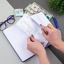 Load image into Gallery viewer, Clever Fox Check Register – Deluxe Checkbook Log with Check & Transaction Registers, Bank Account Register Booklets for Personal and Work Use, A5-Sized Hardcover, Turquoise