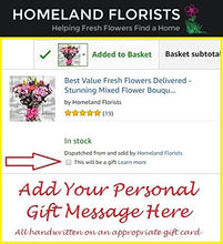Load image into Gallery viewer, Homeland Florists Value Mixed Fresh Flowers Delivered UK Next Day, Stunning Floral Bouquet, Beautiful Birthday or Thank You Gift, M