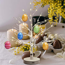 Load image into Gallery viewer, Artificial Decorative Light Tree | 24 Warm White LED Star Batteries USB Operated Timer | Tabletop Decoration Centerpiece | Christmas Easter Holiday Party Indoor Decor 18 Inches (Grain Base 80Leds)