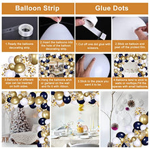 Load image into Gallery viewer, Balloon Arch Kit, Navy Blue Balloon Garland Kit,120 Pack Latex Balloon Arches Blue Gold White Confetti with Balloon Accessories for Birthday Decorations Baby Shower Wedding Gender Reveal