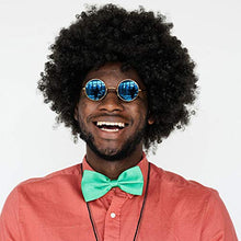 Load image into Gallery viewer, Gejoy Hippie Costume Set Funky Afro Wig Sunglasses Peace Sign Necklace for 50/60/70s Theme Party (Black)