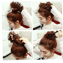 Load image into Gallery viewer, 1PC Wavy Curly Messy Hair Bun Extensions Scrunchie Hair Bun Updo Hairpiece Hair Ribbon Ponytail Hair Extensions For Female Girls(Ash Blonde)