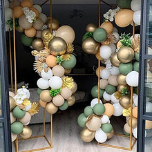 Load image into Gallery viewer, AODIGEGE 128pcs Olive Green Balloon Garland Arch kit Green + White + Gold Latex Balloons Decorations Balloon Arch Kit for Graduation, Party, Wedding, Birthday, Baby Shower