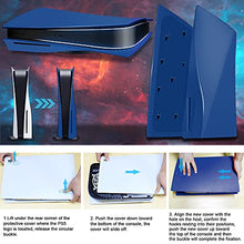 Load image into Gallery viewer, SIKEMAY PS5 Console Faceplate, Hard Shockproof Playstation 5 Face Plate Shell Skin Case, ABS Anti-Scratch Dustproof PS5 Gaming Console Cover Replacement Accessories for PS5 Disc Edition - Blue