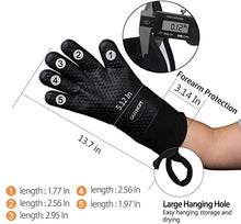 Load image into Gallery viewer, GEEKHOM Oven Gloves Heat Resistant Silicone Oven Mitts BBQ Gloves Waterproof Kitchen Gloves, Cooking Accessories for Baking Barbecue Grilling Weber Pizza Microwave Oven Glove, Non-Slip (Black)