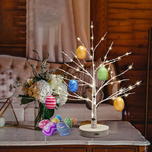 Load image into Gallery viewer, Artificial Decorative Light Tree | 24 Warm White LED Star Batteries USB Operated Timer | Tabletop Decoration Centerpiece | Christmas Easter Holiday Party Indoor Decor 18 Inches (Grain Base 80Leds)