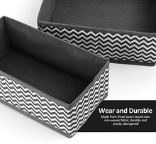 Load image into Gallery viewer, ilauke Fabric Dresser Drawer Dividers Set of 8 Wardrobe Closet Organiser Foldable Storage Box for Socks Underwear Bras Ties Toys