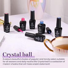Load image into Gallery viewer, Beetles Gel Nail Polishes- 6 Color Changing, Crystal Ball Gel Polish Kit Popular Nail Art Design Soak Off Nail Lamp Nail Polish Gel DIY Manicure Kit Beauty Gifts
