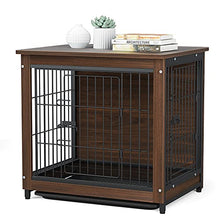 Load image into Gallery viewer, Bingopaw Wooden Dog Crate, Small Dog Cage End Table Pet Crate Furniture with Floor Tray 24inch