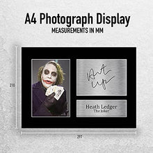 Load image into Gallery viewer, HWC Trading Heath Ledger Gift Signed A4 Printed Autograph The Joker Batman Gifts Print Photo Picture Display