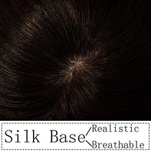 Load image into Gallery viewer, One Piece Clip in Hair Toppers -Silk Base- 100% Real Human Hair Extensions #01 Jet Black 20" Straight Remy Hair Piece Toupee