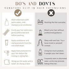 Load image into Gallery viewer, RUNATURE Clip in Hair Extensions Real Hair Darkest Brown Mix Honey Blonde Clip in Double Weft Hair Extension Clip in Human Hair Clip on Highlights Hair Extensions 14 Inch 50g 3 Pieces