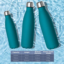 Load image into Gallery viewer, GeeRic Stainless Steel Water Bottle 500ml, Double-walled Vacuum Insulated Metal Water Bottle 12 Hours Hot & 24 Hours Cold Drinks Cycling Bottles for Outdoor Sports Hiking Running 500ml Dark Blue