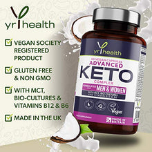 Load image into Gallery viewer, Keto Diet Pills - Max Strength Weight Loss Complex for Men & Women - MCT Oil, Green Tea, Bio-Cultures, Vitamins & Minerals, Carbohydrates & Fatty Acids Metabolism – 60 Vegan Capsules - Made in The UK