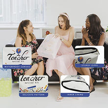 Load image into Gallery viewer, Teacher Appreciation Gifts - 2PCS Waterproof High Capacity Teacher Survival kit Cosmetic Bags Best Teacher Ever Teacher Supplies for Classroom Makeup Bag Pencil Pouch