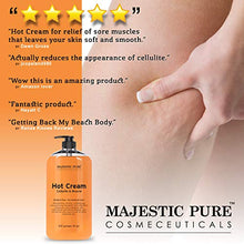 Load image into Gallery viewer, Majestic Pure Anti Cellulite Cream, 87% Organic Fat Burner Cream, 9 Oz - Tight Muscles & Joint and Muscle Pain, Natural Cellulite Treatment - Soothes, Relaxes, and Tightens Skin
