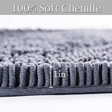 Load image into Gallery viewer, LUFENG Bath Mat Set 2 Pieces, 20 * 31'' Bathroom Mat and 20 * 20'' U Shape Toilet Rug with Non Slip Adhesive Bottom, Bath Rug for Floor Tub Shower Bedroom, Machine Washable (Dark Grey)