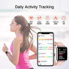 Load image into Gallery viewer, Rinsmola Smart Watch for Women Men, Fitness Watch 1.4" Full Touch Screen, Fitness Tracker with Heart Rate Sleep Monitor Step Calorie Counter, IP67 Waterproof Smartwatch for iOS Android Phone