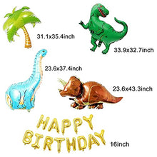 Load image into Gallery viewer, Dinosaur Birthday Party Decorations 214 pcs Happy Birthday Banner Garland & Arch Kit Dino Party Supplies Dinosaur Party Balloons