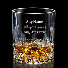 Load image into Gallery viewer, EDSG Personalised Engraved Whiskey Tumbler Glass 7oz Birthday/Christmas/Anniversary/Wedding Gift for Men Dad Best Man Hand Finished in UK