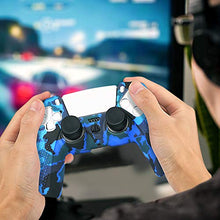 Load image into Gallery viewer, Benazcap Silicone Skin Accessories for PS5 DualSense Controller, PS5 Controller Skin x 1, with Thumb Grip x 10,Camouflage Blue