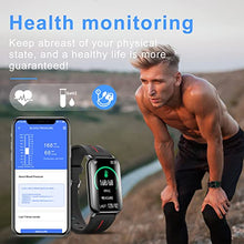 Load image into Gallery viewer, Smart Watch,1.57'' Fitness Tracker with Heart Rate Sleep Monitor,Step Counter Smart watch with Message Notification IP68 Waterproof for Women,Men,Teenagers (1.57inch, black)