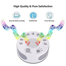 Load image into Gallery viewer, Sleep White Noise Machine, 9 Soothing Natural Sounds Therapy for Insomnia, Sleeping Trouble, Seniors, Office Break etc.Rest Easily with Timer Options, USB or Battery Powered-White