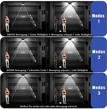 Load image into Gallery viewer, Solar Lights Outdoor,Upgraded Wireless Solar Lights Outdoor Garden, Solar Security Light Outdoor Motion Sensor Wall Lights,Solar Powered Lights Waterproof with 3 Intelligent Modes for Outside(4Pack)