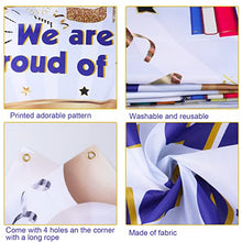 Load image into Gallery viewer, HOWAF Large Graduation Background Banner for Graduation Party Decoration 2022, We Are So Proud Of You Banner Fabric Class of 2022 Grad University High School Student Graduation Commencement Decoration
