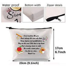 Load image into Gallery viewer, BNQL Teacher Appreciation Gifts Makeup Pouch Thank You Teacher Gifts from Student Teacher Cosmetic Bag Zipper Travel Toiletry Bag (Teacher Bag)