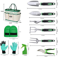 Load image into Gallery viewer, DEWINNER Garden Tool Set, Hand Tool Gift Kit, Outdoor Gardening transplanting for Gardener, with heavy duty hold bag for storage