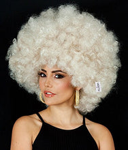 Load image into Gallery viewer, Deluxe 70s Afro Wig Women - Huge Blonde Jumbo Afro Disco Costume Wigs 70's Costumes Accessories.