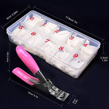 Load image into Gallery viewer, Natural False Nails, 500 Pieces Oval French Acrylic Style Fake Nails Tips, Artificial Fake Nails With Box and False Nail Clipper for Women Girls (10 Sizes)