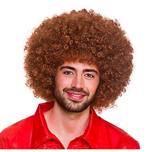 Load image into Gallery viewer, Wicked Costumes Adult Unisex Brown Giant Afro Disco Fever Wig Fancy Dress Accessory