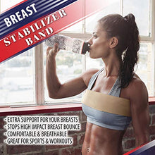 Load image into Gallery viewer, Post Op Breast Augmentation Band - Breast Implant Compression Support Wrap for Post Surgery No Bounce High Impact Stabilizer Strap for Sports Bra Alternative (Fits Most)