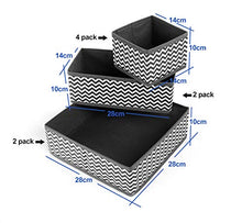 Load image into Gallery viewer, ilauke Fabric Dresser Drawer Dividers Set of 8 Wardrobe Closet Organiser Foldable Storage Box for Socks Underwear Bras Ties Toys