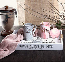 Load image into Gallery viewer, Mr and Mrs Coffee Cups Set Wedding Gifts for Couple Engagement Bridal Shower Bride and Groom Anniversary Marble Ceramic Mugs 14 Oz