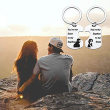 Load image into Gallery viewer, TV Show Fan Gift Gift for Boyfriend Girlfriend Wedding Gift Couple Keychain Set (duke to my daphne UK)