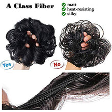 Load image into Gallery viewer, 1PC Wavy Curly Messy Hair Bun Extensions Scrunchie Hair Bun Updo Hairpiece Hair Ribbon Ponytail Hair Extensions For Women Girls(Ash Blonde)