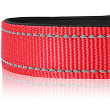 Load image into Gallery viewer, Joytale Reflective Dog Collar,Padded Breathable Soft Neoprene Nylon Pet Collar Adjustable for Medium Dogs,M,Red