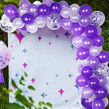 Load image into Gallery viewer, Tatuo 112 Pieces Balloon Garland Kit Balloon Arch Garland for Wedding Birthday Party Decorations (White Purple)