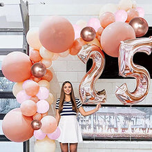 Load image into Gallery viewer, Pink Balloon Arch Kit, Thinbal 107pcs Retro Pink Balloon Garland, Retro Pink Apricot & Rosa Gold Metallic Latex Balloon Arch Maker Kit for Womens Girls Birthday Wedding Baby Shower Party Decorations