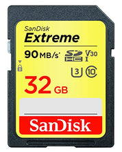 Load image into Gallery viewer, SanDisk Extreme SDSDXVE-032G-GNCIN 32 GB SDHC Class 10 U3 V30 Memory Card , yellow
