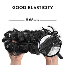 Load image into Gallery viewer, FESHFEN Messy Bun Hair Piece Hair Bun Scrunchies Synthetic Wavy Curly Chignon Ponytail Hair Extensions Thick Updo Hairpieces for Women Girls Kids 1PCS, Brown & Blonde